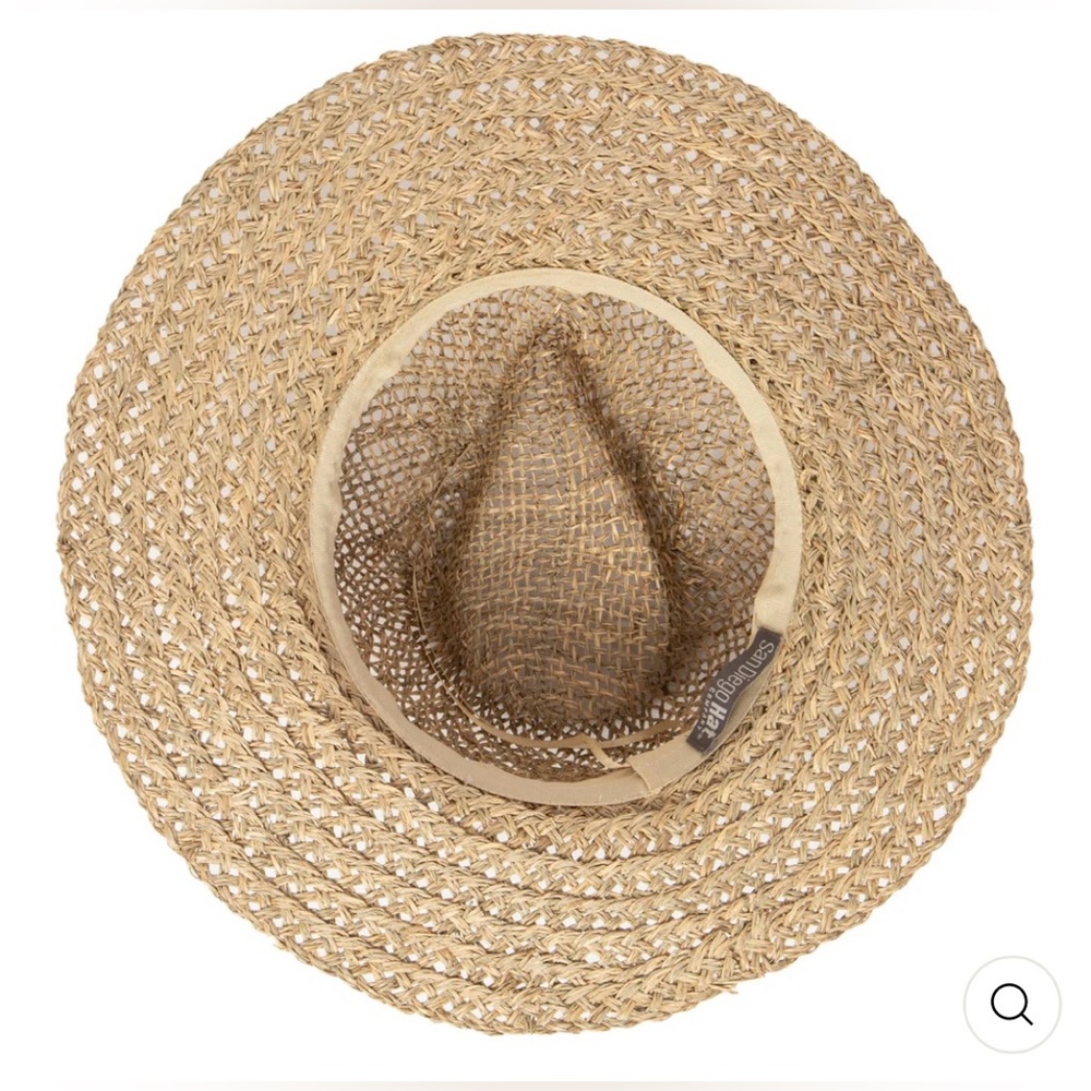 Free People X San Diego Hat Company Seagrass fedora with shell trim - Picture 5 of 15